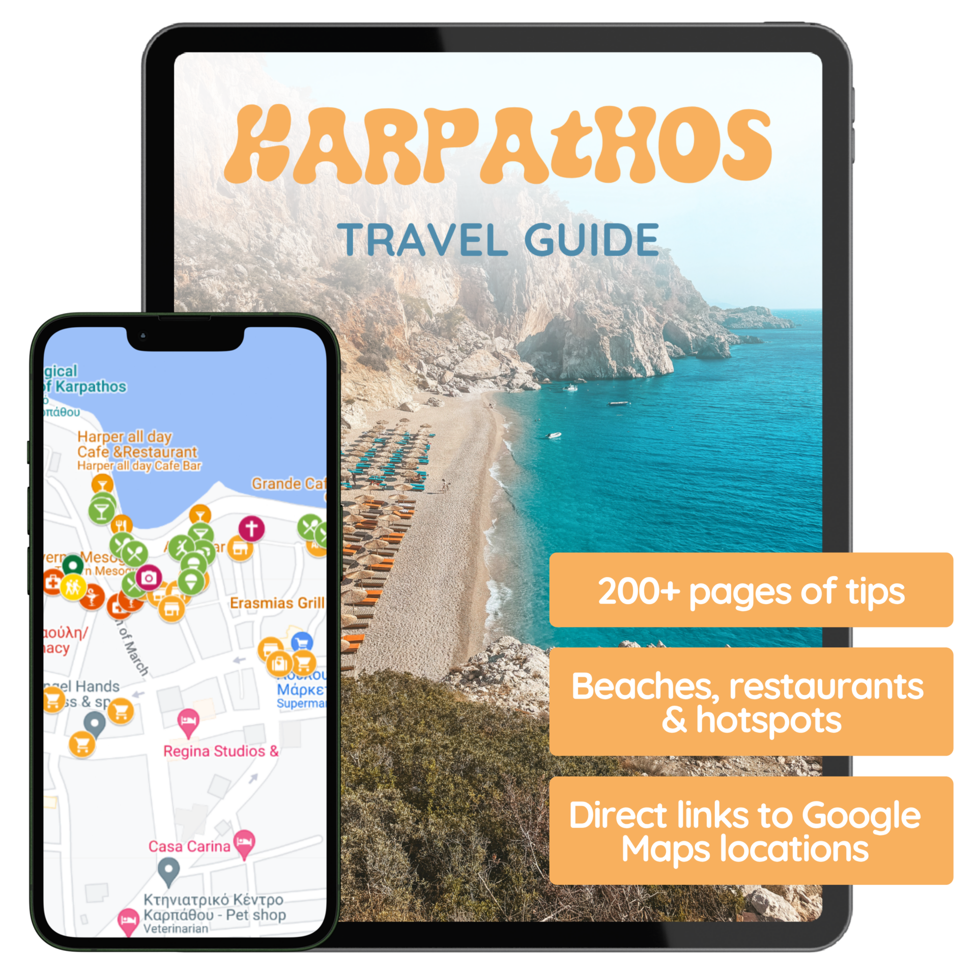 Karpathos travel guide PDF Karpathos Travel Guide PDF on tablet and phone