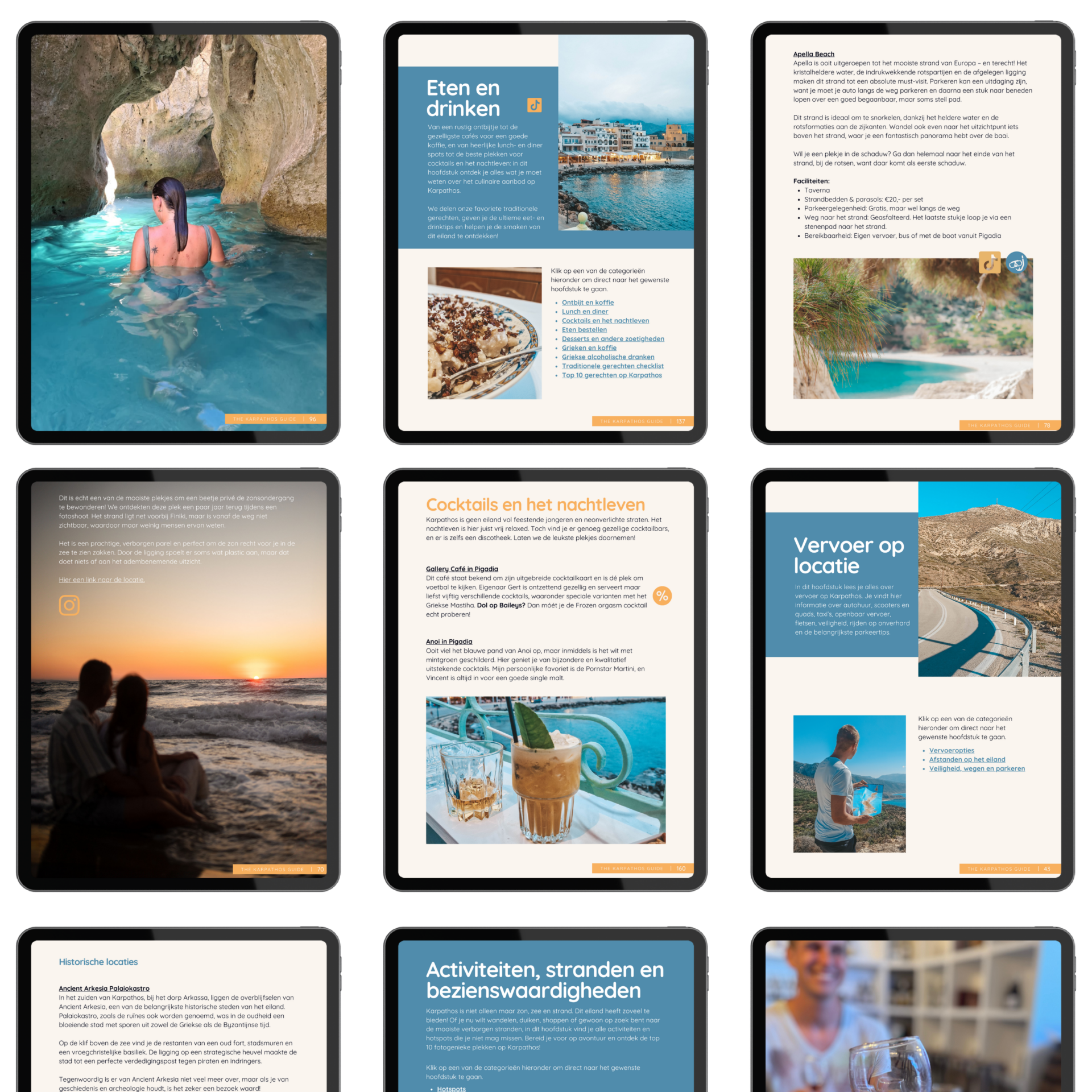 Preview Karpathos reisgids op ipad